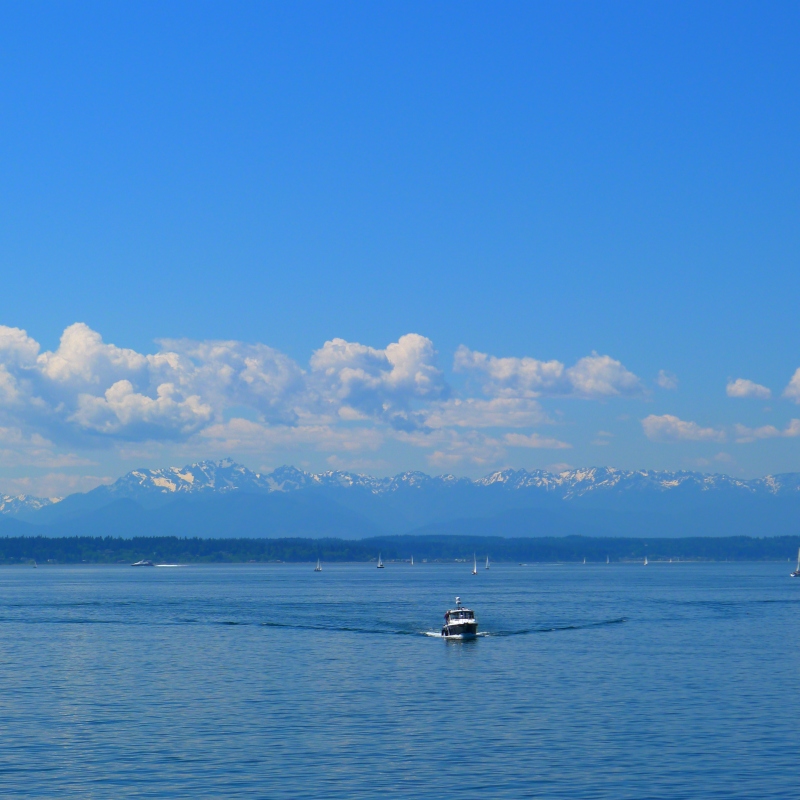 The Olympic Mountains on the Puget Sounds